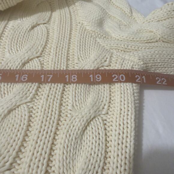 Lauren Ralph Lauren Women’s L Cable-Knit Turtleneck Sweater Preppy ,Ivy League - Picture 11 of 13